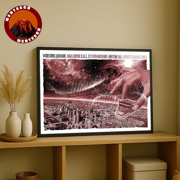 Widespread Panic Concert Poster At MGM Music Hall Fenway Park In Boston Massachusetts On August 21 22 23 2025 Cosmic City Artwork Home Decor Poster Canvas