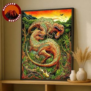 Widespread Panic Concert Poster Dinosaur Artwork In Boston Massachusetts At MGM Music Hall At Fenway On August 21 22 23 2025 Psychedelic Dinosaur Design Home Decor Poster Canvas