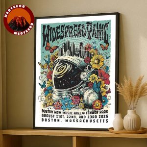 Widespread Panic Tour Dates Poster In Boston Massachusetts On August 21 22 23 2025 Colorful Astronaut And Butterfly Artwork Home Decor Poster Canvas
