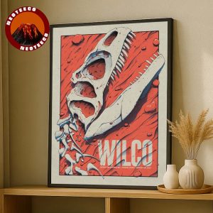 Wilco Concert Poster At Ogden Amphitheater In Ogden Utah On August 20 2025 Dinosaur Fossil Artwork Home Decor Poster Canvas