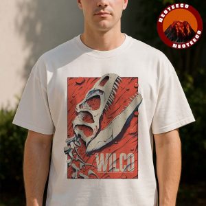 Wilco Concert Poster At Ogden Amphitheater In Ogden Utah On August 20 2025 Dinosaur Fossil Artwork Unisex T-Shirt
