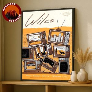 Wilco Poster At Mission Ballroom In Denver On August 16 2025 Vintage Television Artwork Home Decor Poster Canvas