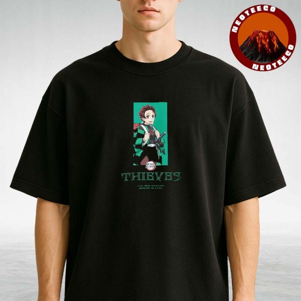 100 Thieves x Demon Slayer Tanjiro Checks Unisex T-Shirt