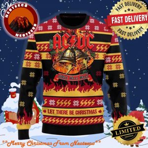 ACDC Band Jingle Hells Bells Let There Be Christmas Ugly Christmas Sweater Chirstmas Gifts 2024 Xmas For Family And Friends Ugly Sweater