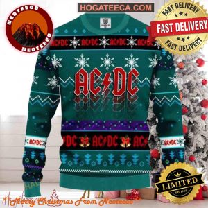 ACDC Rock And Roll Chirstmas Gifts 2024 Xmas For Family And Friends Ugly Sweater
