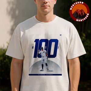 Aaron Judge New York Yankees Poster 100 RBI Milestone 2025 MLB Artwork  Unisex T-Shirt