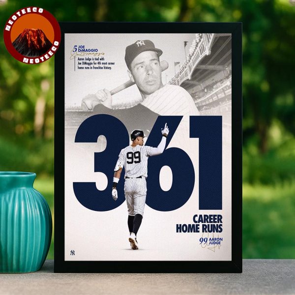 Aaron Judge New York Yankees Poster Career 361 Home Runs Tribute MLB Artwork Home Decor Poster Canvas