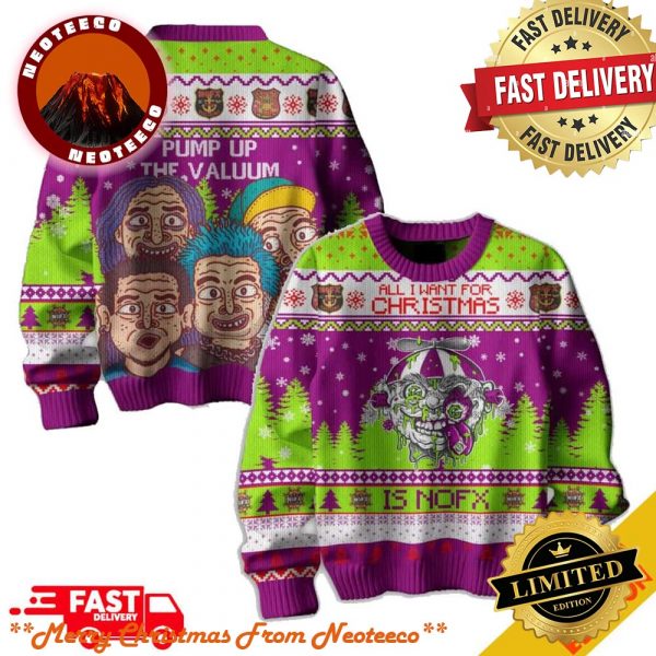 All I Want For Christmas Is NOFX Pump Up The Valuum Xmas Gift 2024 New Ugly Sweater