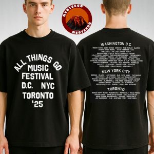 All Things Go NYC 2025 Lineup ATG Varsity Lineup Two Sides Unisex T-Shirt