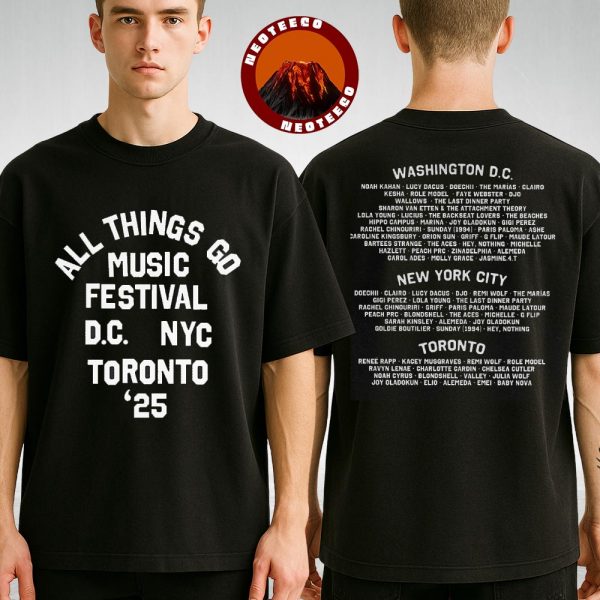 All Things Go NYC 2025 Lineup ATG Varsity Lineup Two Sides Unisex T-Shirt