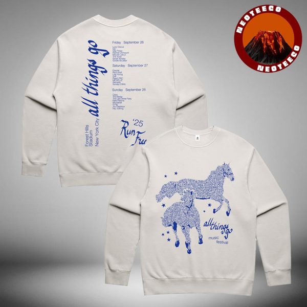 All Things Go NYC 2025 Lineup Run Free NYC Lineup Crewneck Two Sides Unisex Sweatshirt