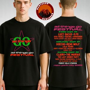 All Things Go NYC 2025 Lineup Star Power NYC Lineup Two Sides Unisex T-Shirt