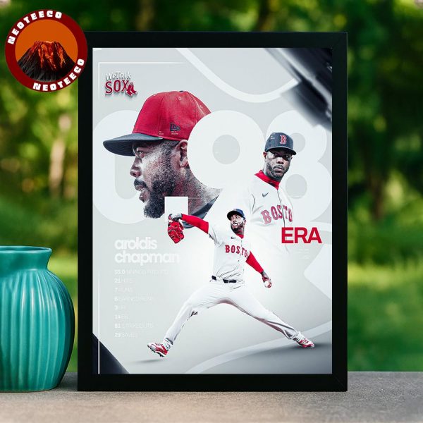 Aroldis Chapman Boston Red Sox Historic ERA Record MLB Baseball 2025 Poster Minimalist Stats Artwork Home Decor Poster Canvas
