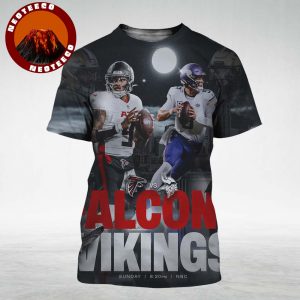 Atlanta Falcons vs Minnesota Vikings NFL Game Poster Sunday Night Football 2025 All Over Print Shirt