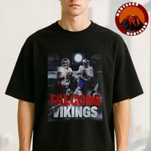 Atlanta Falcons vs Minnesota Vikings NFL Game Poster Sunday Night Football 2025 Unisex T-Shirt