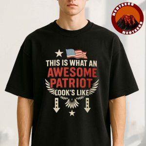 Awesome Patriot Looks Like American Flag Eagle Shirt Proud USA Unisex T-Shirt