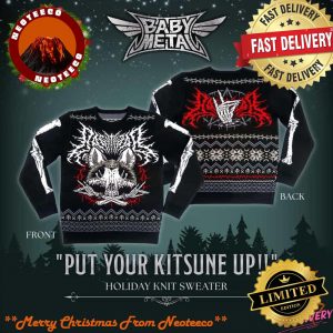 BABYMETAL’s 2024 Holiday Collection Put Your Kitsune Up Holiday Knitted For Fans New Merchandise Christmas Gift Ugly Sweater