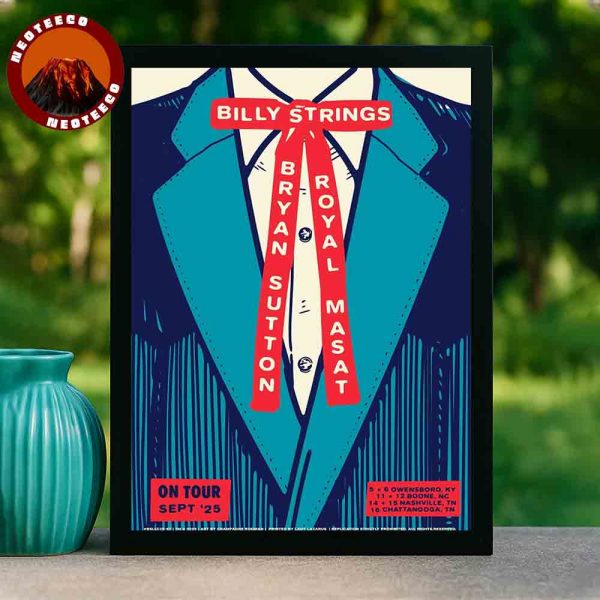 Billy Strings Poster At Owensboro Boone Nashville And Chattanooga In Kentucky North Carolina And Tennessee On September 2025 Tour Artwork Home Decor Poster Canvas