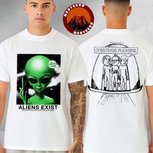 Blink 182 Aliens Exist White Two Sides Unisex T-Shirt