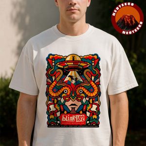 Blink 182 Live Show Concert Poster At Coastal Credit Union Music Park In Raleigh North Carolina On September 3 2025 Missionary Impossible Tour Artwork Unisex T-Shirt