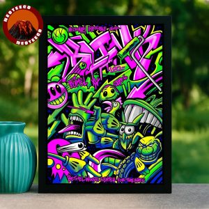 Blink 182 Music Poster At Bethel Woods Center For The Arts In Bethel NY On September 6 2025 Graffiti Neon Artwork Home Decor Poster Canvas