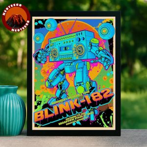 Blink-182 Music Poster At Broadview Stage In Saratoga Springs On September 7 2025 Missionary Impossible Tour Retro Futuristic Artwork Home Decor Poster Canvas