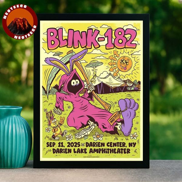 Blink 182 Show At Darien Lake Amphitheater In Darien Center NY On September 11 2025 Tour Artwork Home Decor Poster Canvas
