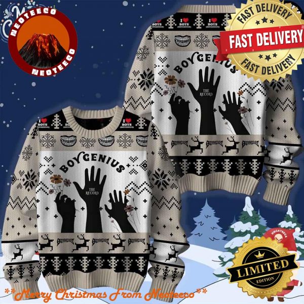 Boygenius The Record Ugly Christmas Sweater Chirstmas Gifts 2024 Xmas For Family And Friends Ugly Sweater