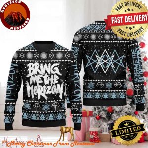 Bring Me The Horizon Snowflakes Pattern Chirstmas Gifts 2025 Xmas For Family And Friends Ugly Sweater