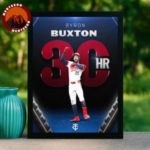 Byron Buxton Minnesota Twins 30 Home Runs Milestone MLB Baseball 2025 Poster Dynamic Celebration Artwork Home Decor Poster Canvas