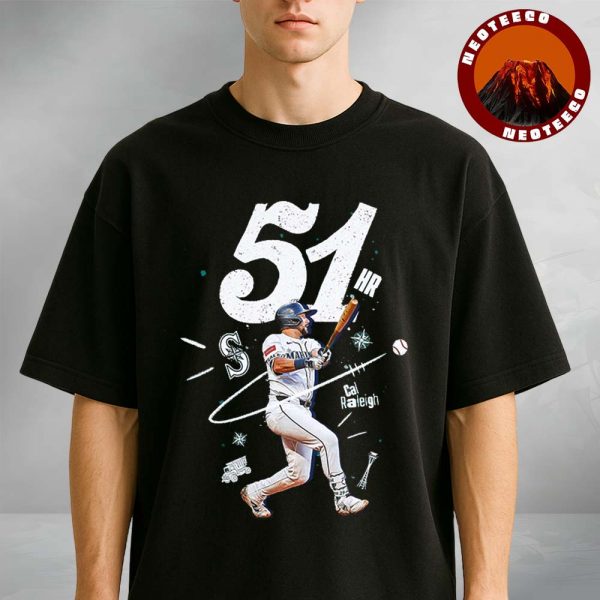 Cal Raleigh 51 Home Runs Seattle Mariners 2025 Baseball Unisex T-Shirt