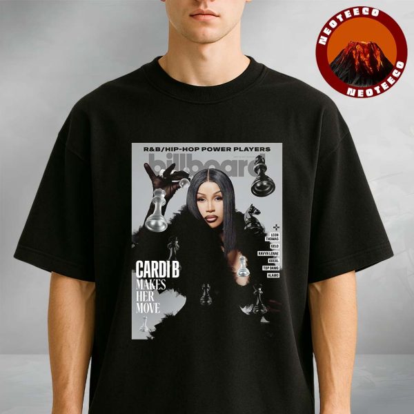 Cardi B Fashion Poster On Billboard Magazine Cover Hip Hop Power Players 2025 Artwork Design Unisex T-Shirt