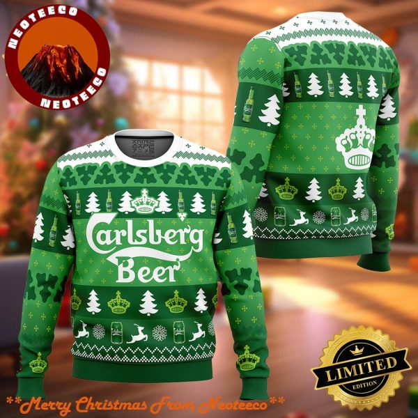 Christmas Drink Carlsberg Beer Ugly Christmas Sweater- Christmas Gifts 2025