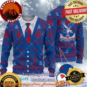 Crystal Palace F.C Cardigan Ugly Sweater 2023 For Holiday 2023 Xmas Gifts