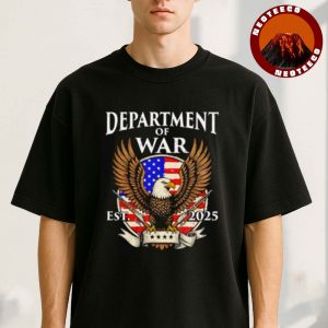 Department of War Eagle With American Flag and Guns Est 2025 Unisex T-Shirt