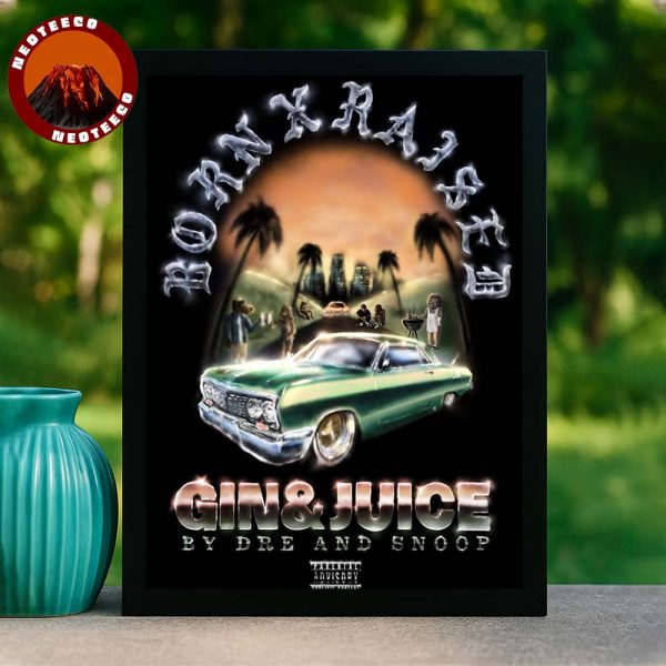 Dr Dre And Snoop Dogg Music Poster On Gin And Juice Release In Los Angeles California On 2025 Born X Raised Artwork Home Decor Poster Canvas