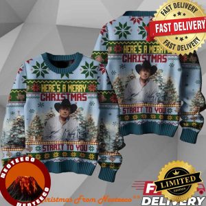 George Strait Here’s A Merry Christmas Happy New Year Ugly Sweater Xmas 2025
