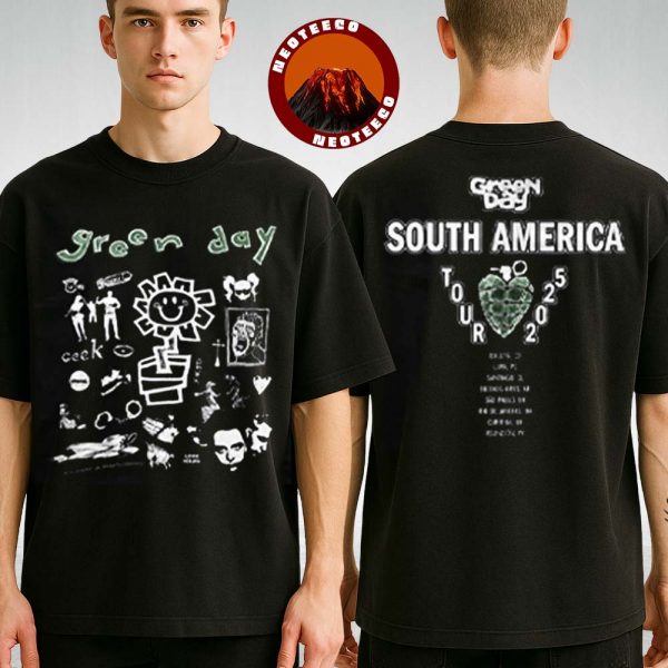 Green Day South America 2025 Tour August 24-September 15 2025 The Saviors Tour Argentina Show At Huracan Stadium Buenos Aires Tour Dates Two Sides Unisex T-Shirt