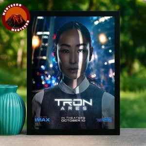Greta Lee As Eve Kim In Tron Ares Movie Poster Releasing On October 10 2025 Home Decor Poster Canvas