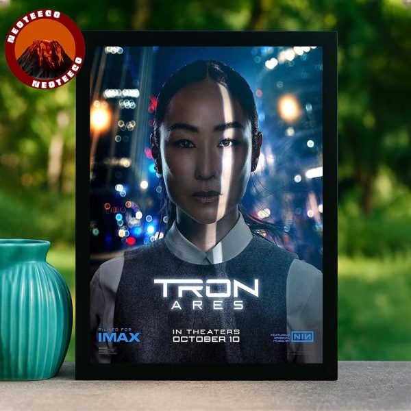 Greta Lee As Eve Kim In Tron Ares Movie Poster Releasing On October 10 2025 Home Decor Poster Canvas