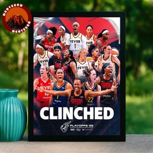 Indiana Fever Clinched Playoffs WNBA Basketball 2025 Sports Poster Energetic Artwork Home Decor Poster Canvas