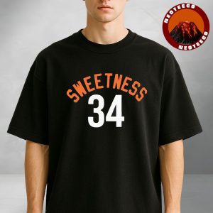Jason Kelce Wearing Sweetness 34 Official Unisex T-Shirt