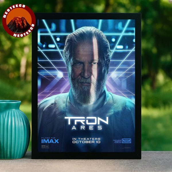 Jeff Bridges as Kevin Flynn in Tron Ares Movie Releasing October 10 2025 Home Decor Poster Canvas