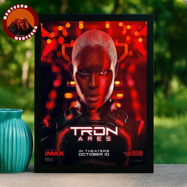 Jodie Turner Smith As Athena In Tron Ares Movie Poster Releasing On October 10 2025 Home Decor Poster Canvas