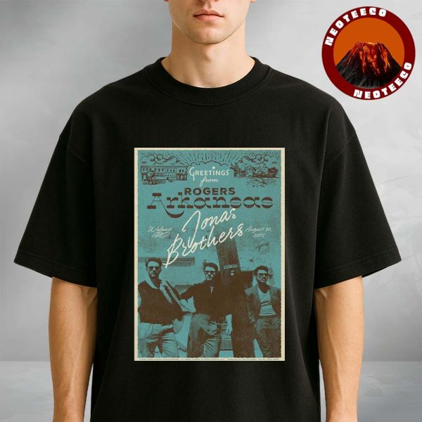 Jonas Brothers Poster At Walmart AMP In Rogers Arkansas On August 30 2025 Vintage Artwork Unisex T-Shirt