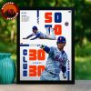 Juan Soto New York Mets Poster 30 HR 30 SB 2025 Career Milestone Highlight Home Decor Poster Canvas