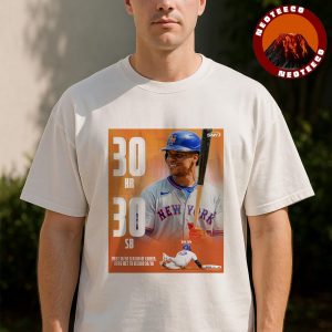 Juan Soto New York Mets Poster 30 Home Runs 30 Stolen Bases 2025 30-30 Club Milestone Unisex T-Shirt