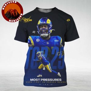 Kobie Turner Los Angeles Rams NFL Top 25 Pressures Career Poster 2025 All Over Print Shirt