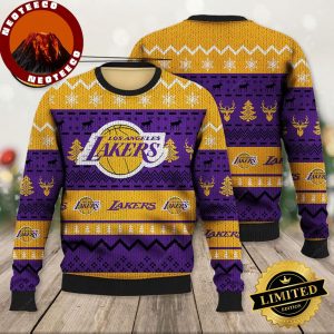 Lakers Ugly Sweater Funny Cute Los Angeles Lakers Ugly Christmas