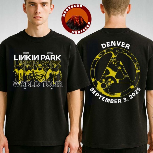 Linkin Park Event Tee In Denver CO At The Ball Arena On September 3 2025 From Zero World Tour Two Sides Unisex T-Shirt